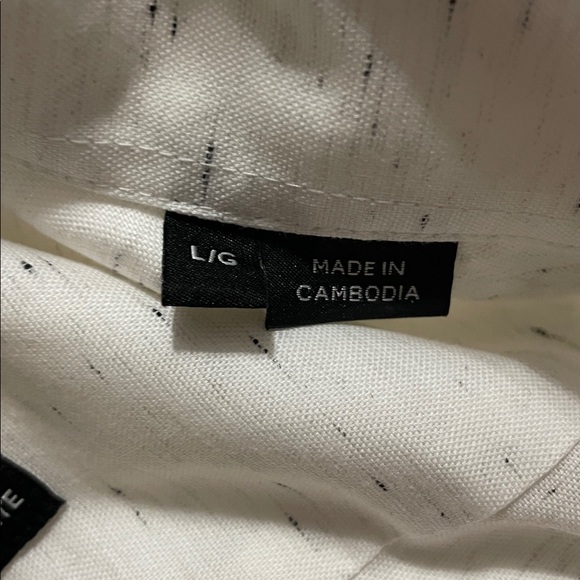 RW&CO. | Slim Fit | White Speckled | Long Sleeve | Button-Down | Shirt | Size L - Picture 7 of 15